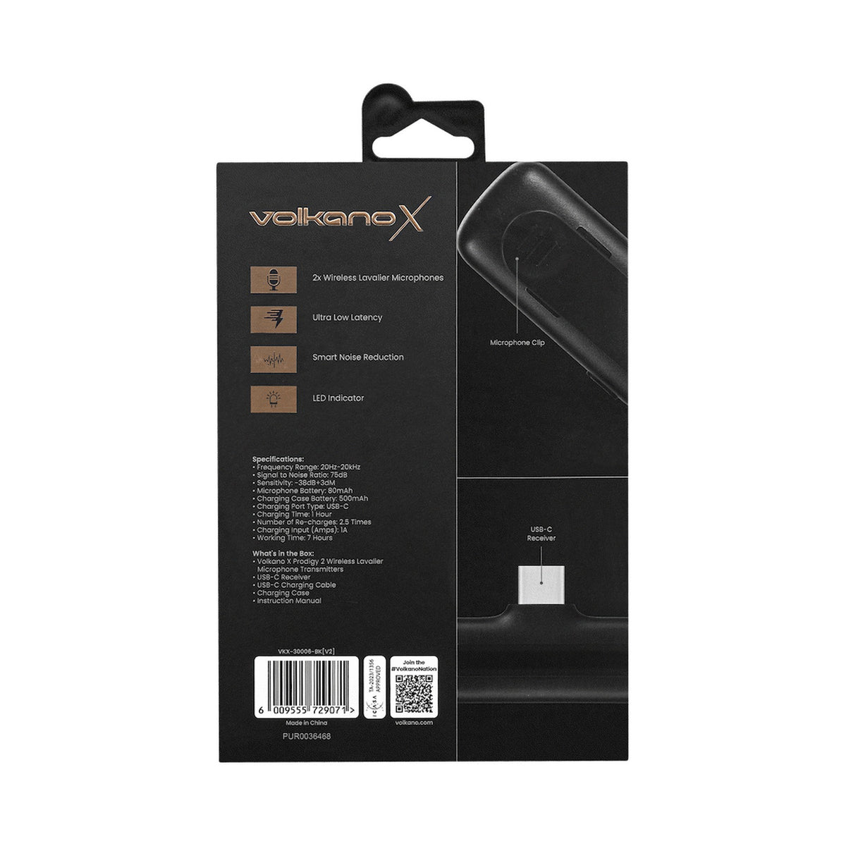 VolkanoX Prodigy 2 Series Wireless Lavalier Microphone
