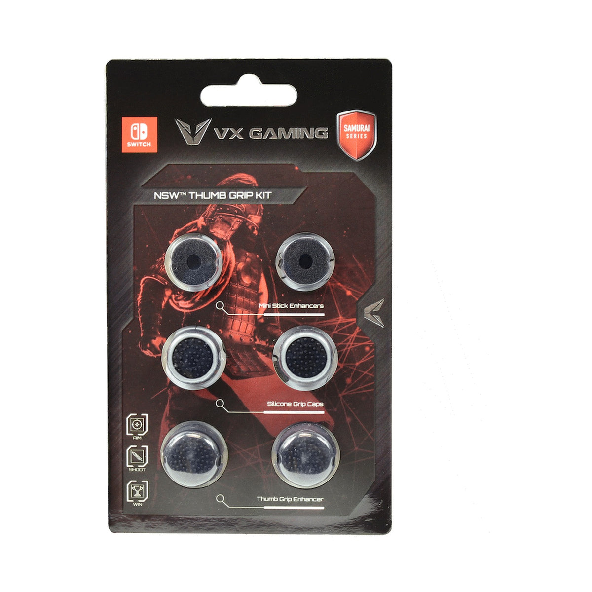 VX Gaming Samurai Series Silicon Grip Caps (Nintendo Switch)