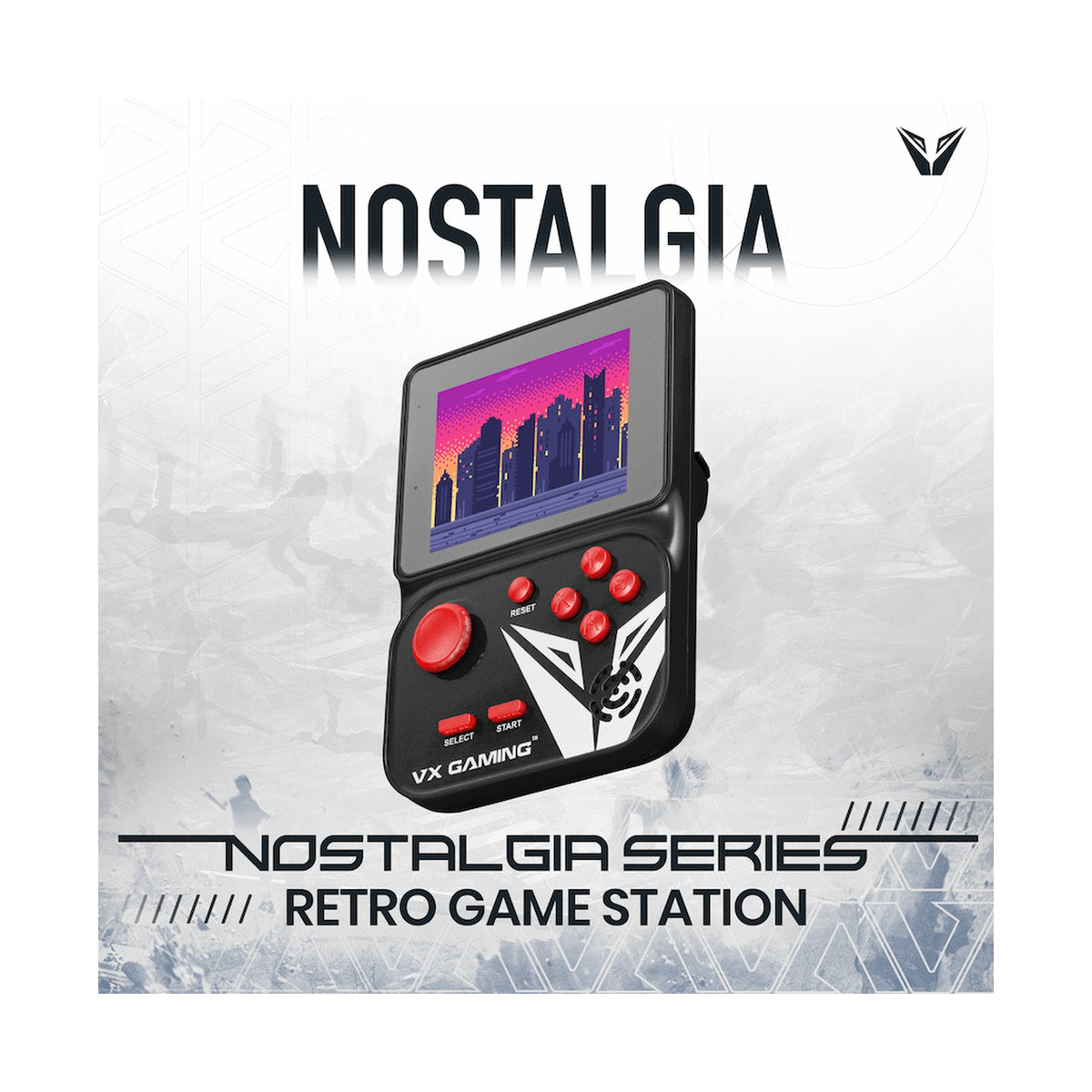 VX Gaming Nostalgia Series Handheld Retro Game Station with 4gb Micro SD - Black