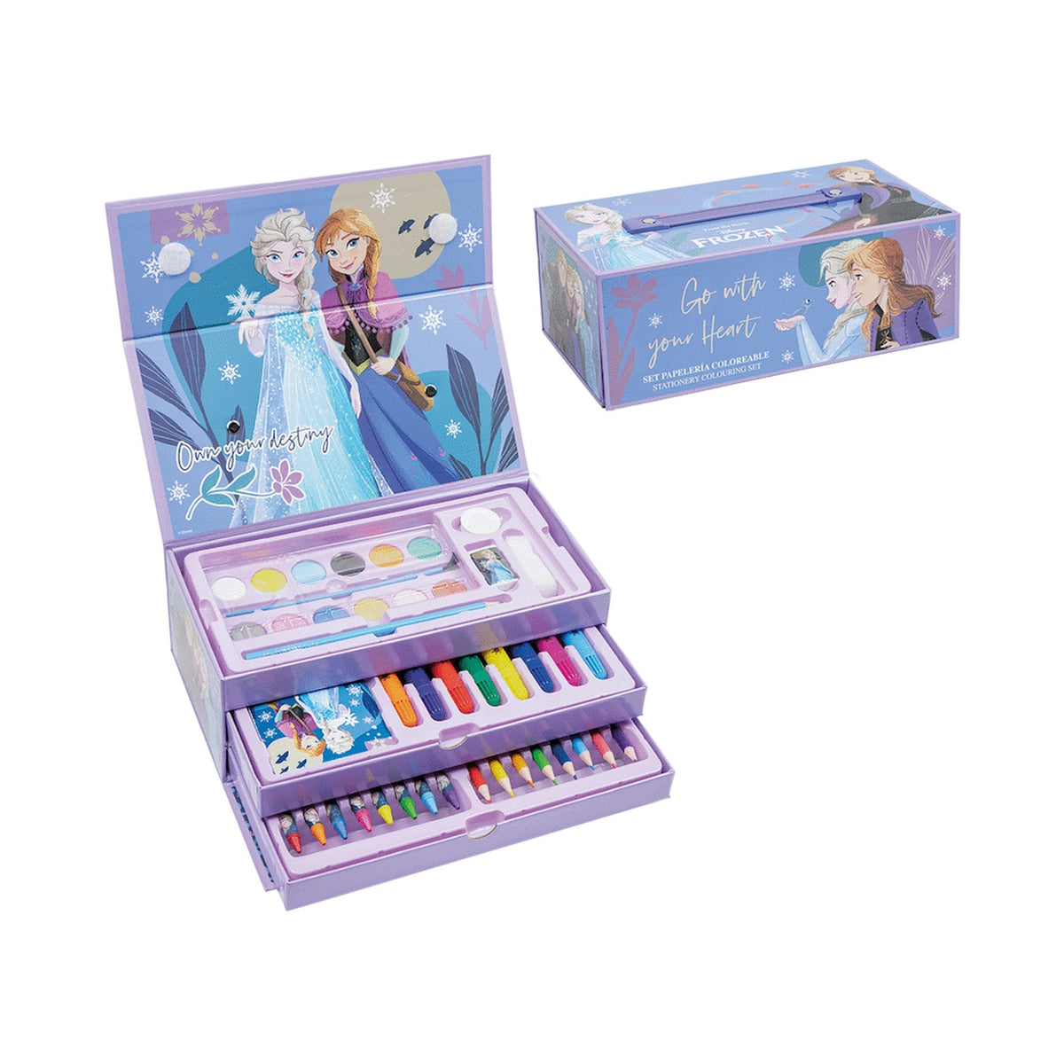 43 PC COLOURING STATIONERY SET - FROZEN