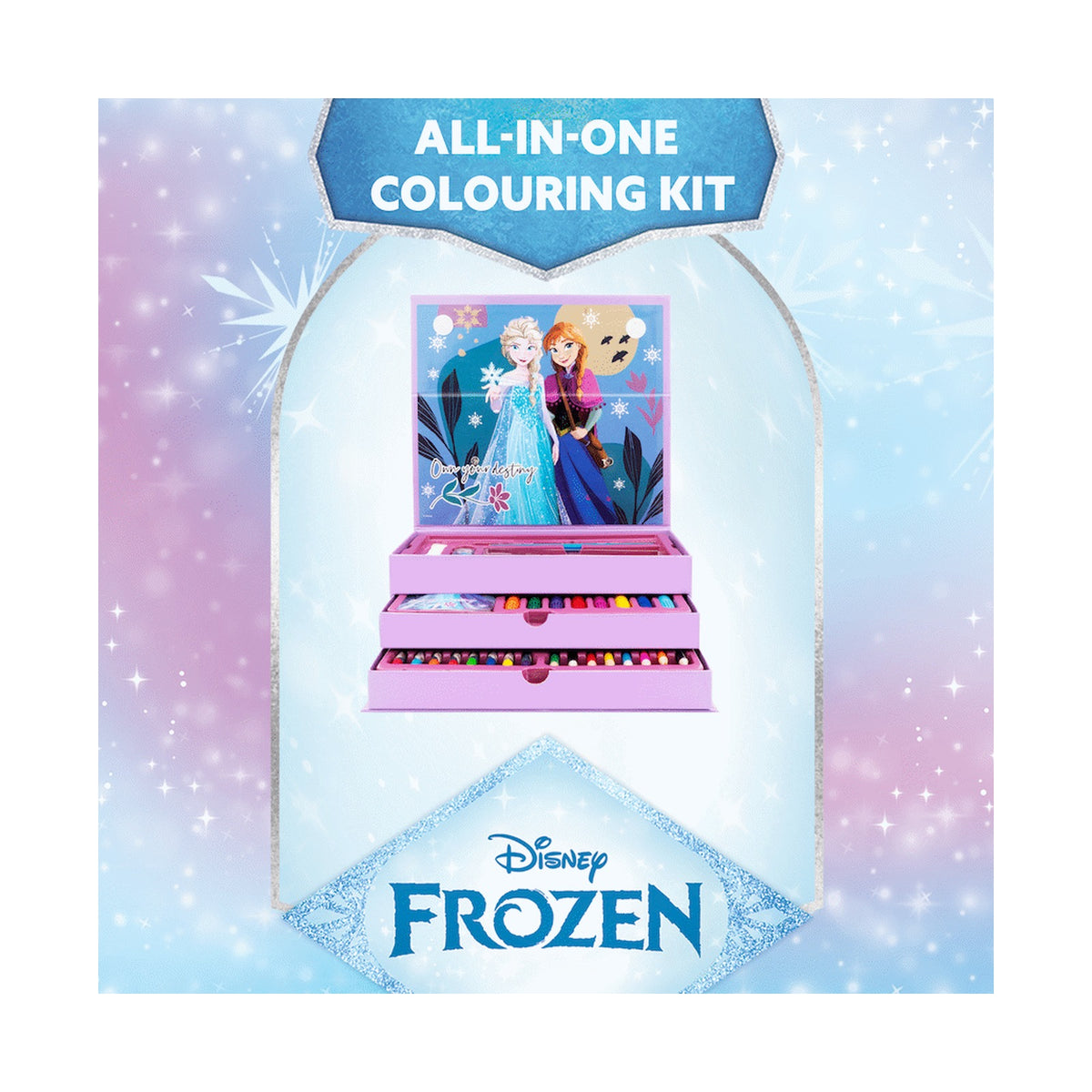 43 PC COLOURING STATIONERY SET - FROZEN