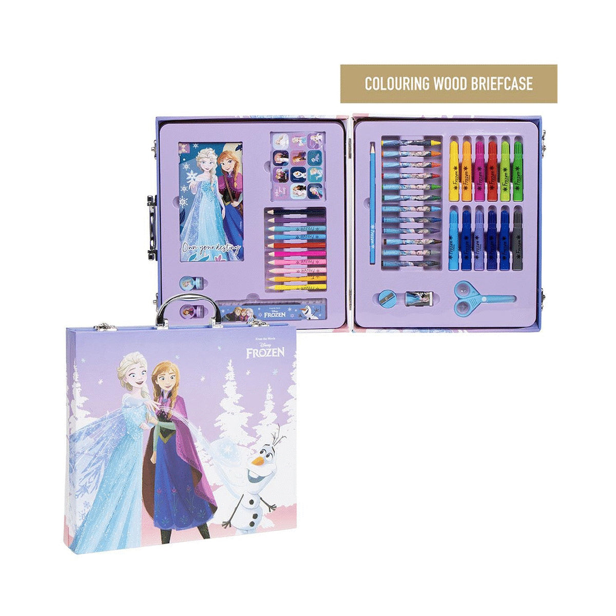 42 PIECE COLOURING STATIONERY BRIEFCASE- FROZEN