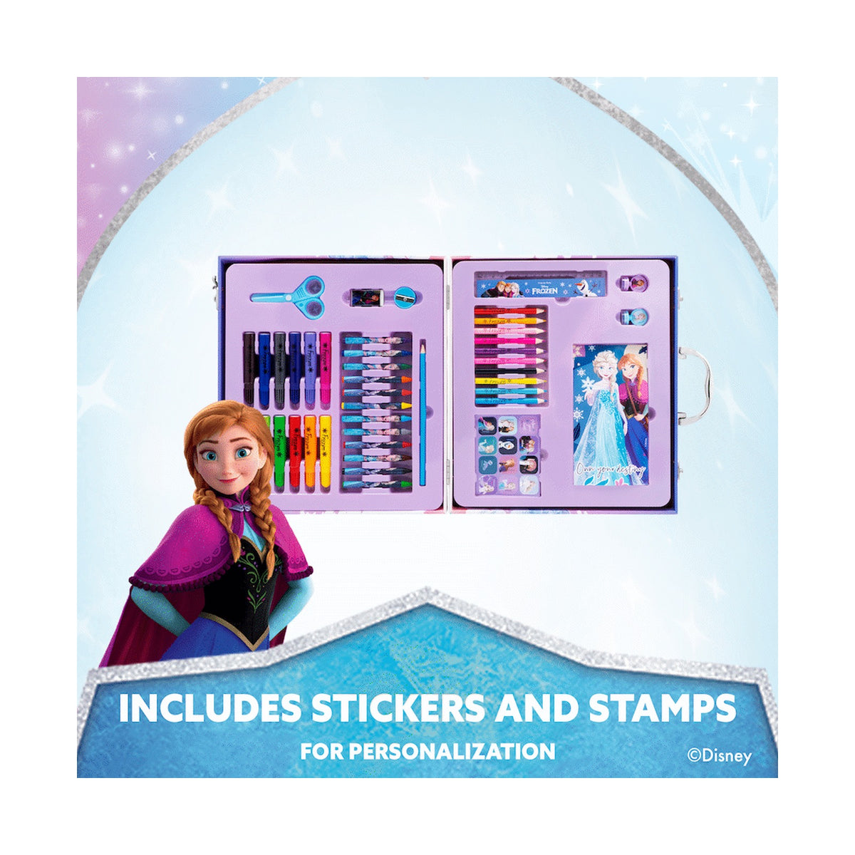 42 PIECE COLOURING STATIONERY BRIEFCASE- FROZEN