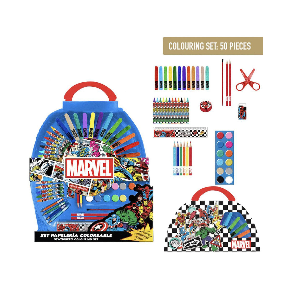 COLOURING STATIONERY SET 50 PIECES AVENGERS