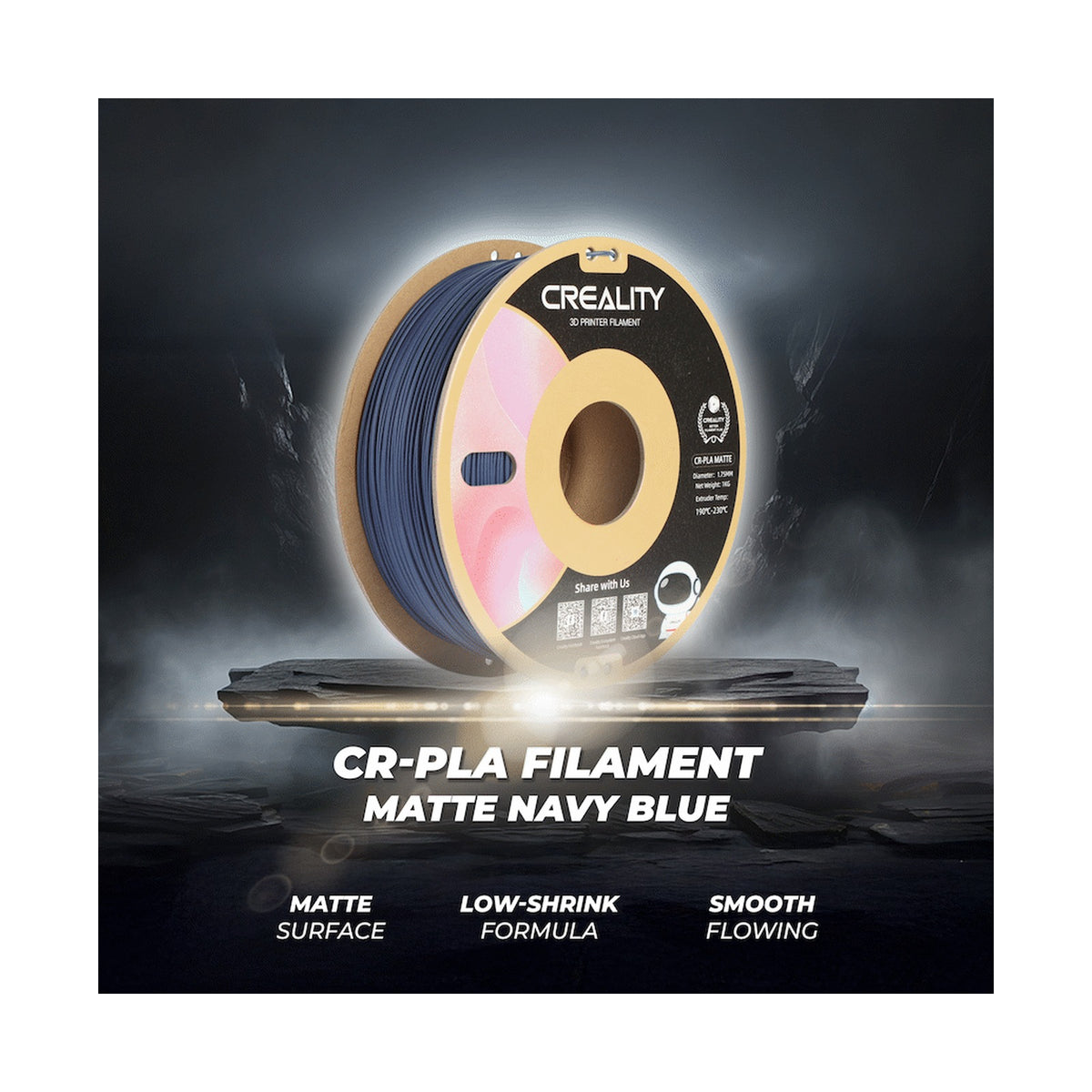 Creality CR-PLA Filament - Matte Navy Blue (1kg)