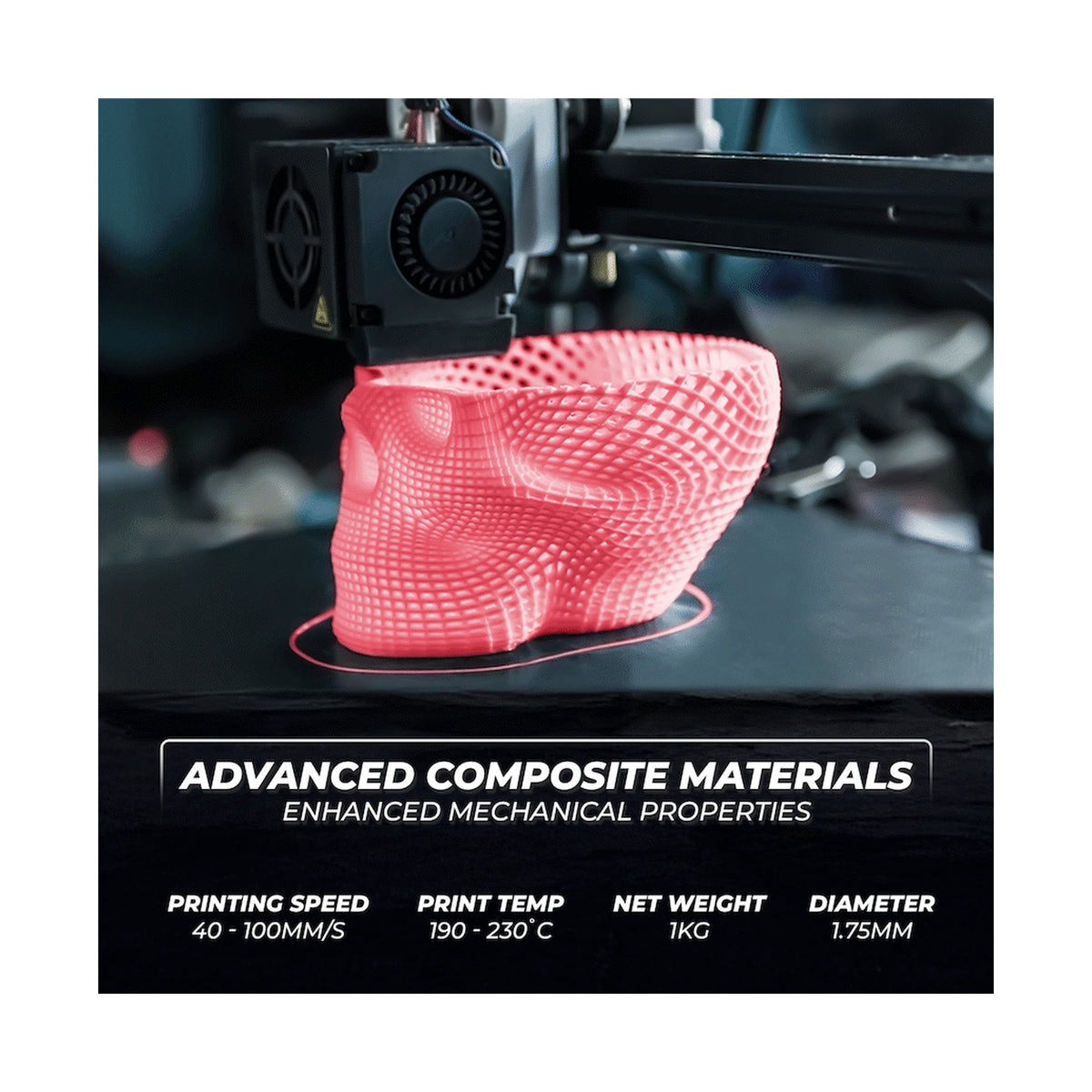 Creality CR-PLA Filament - Matte - Strawberry Red (1kg)