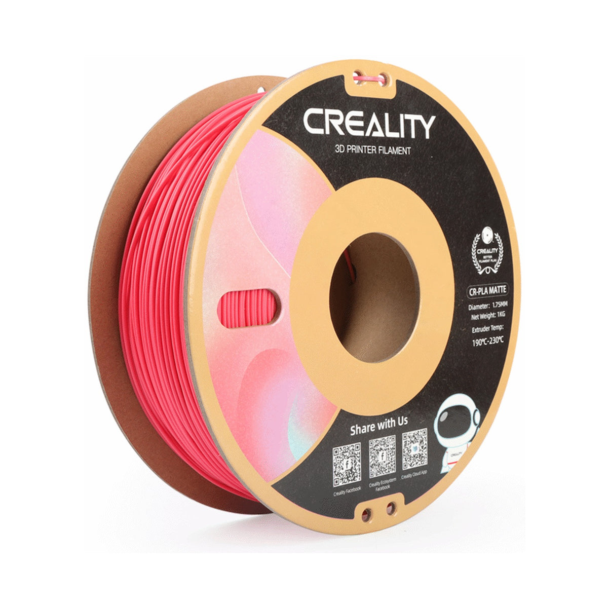 Creality CR-PLA Filament - Matte - Strawberry Red (1kg)
