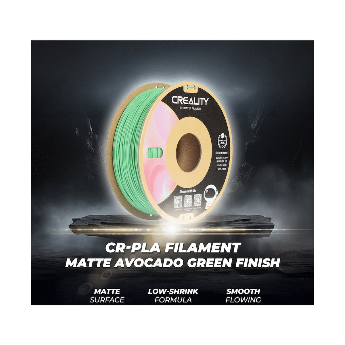 Creality CR-PLA Filament, Matte Avocado Green, 1Kg