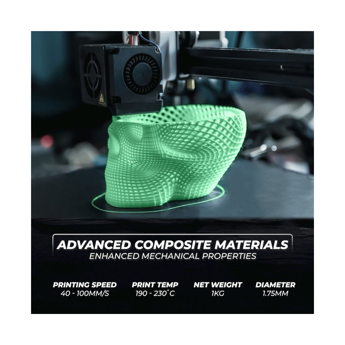 Creality CR-PLA Filament, Matte Avocado Green, 1Kg