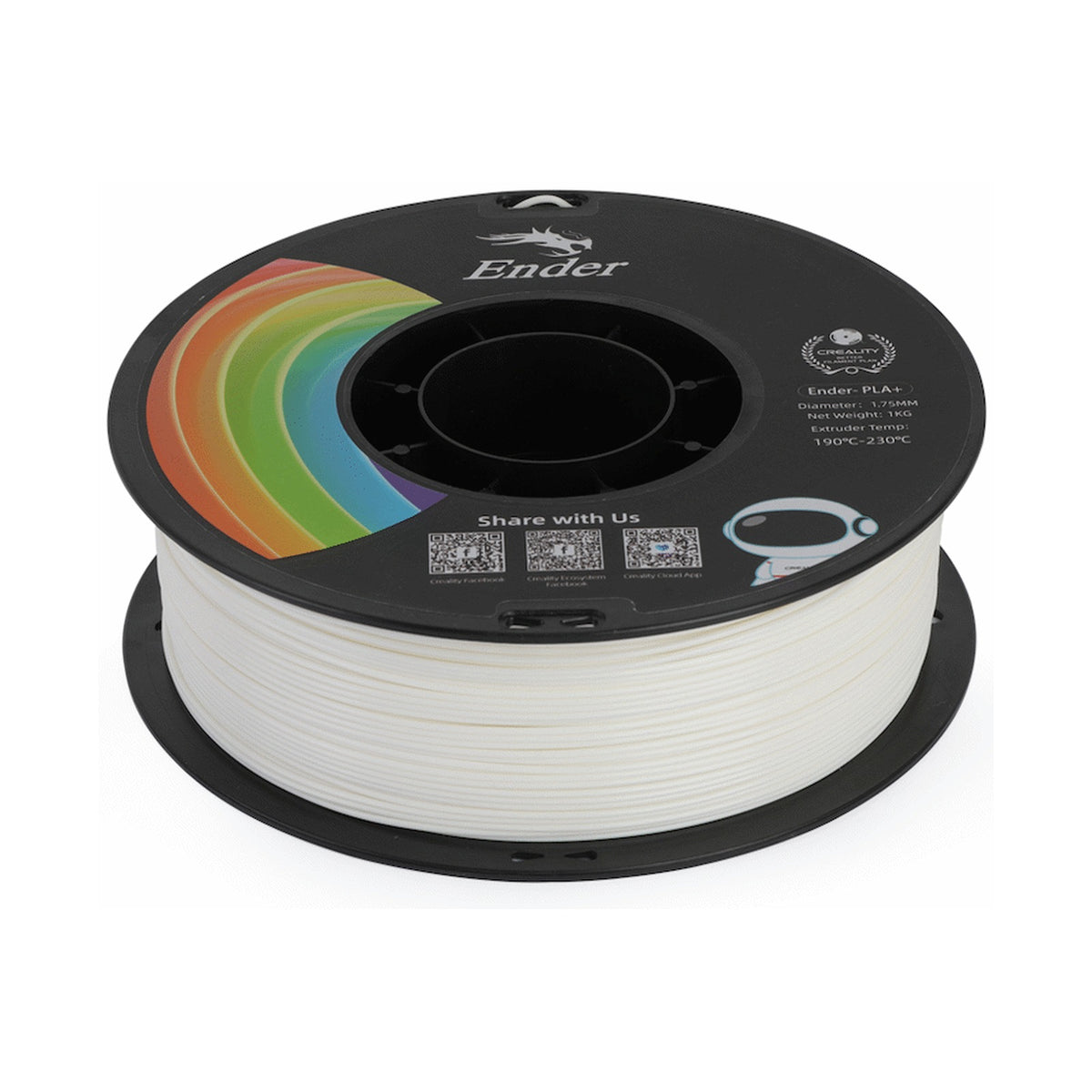 Ender PLA+ Filament - White - 1kg