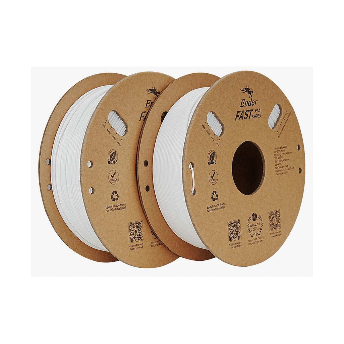 Creality Ender Fast PLA Value Pack Filament 2x1 Kg - White