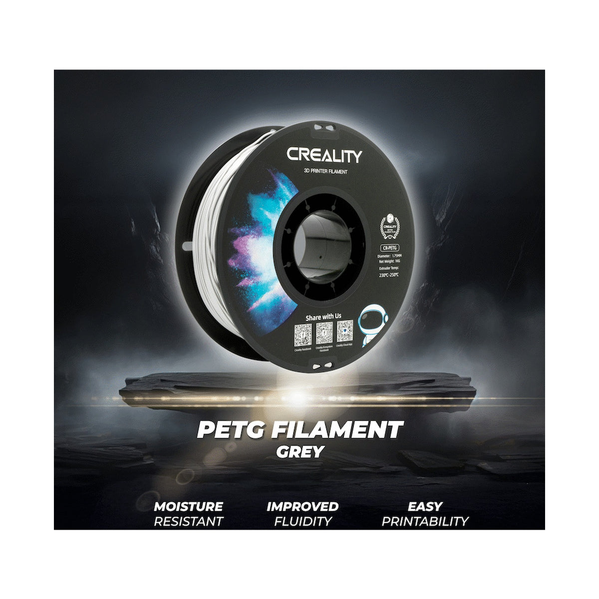 Creality PETG Filament Grey 1kg