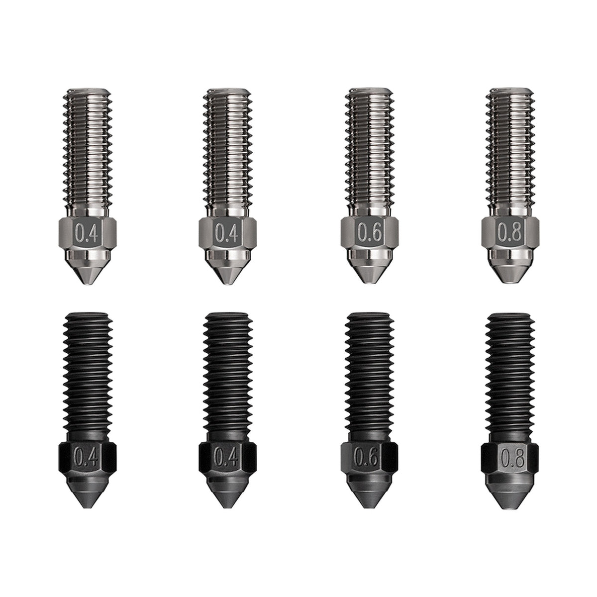 Creality High Flow Nozzle Kit 8 Pc K1/K1Max MK8 0.4/0.6/0.8mm