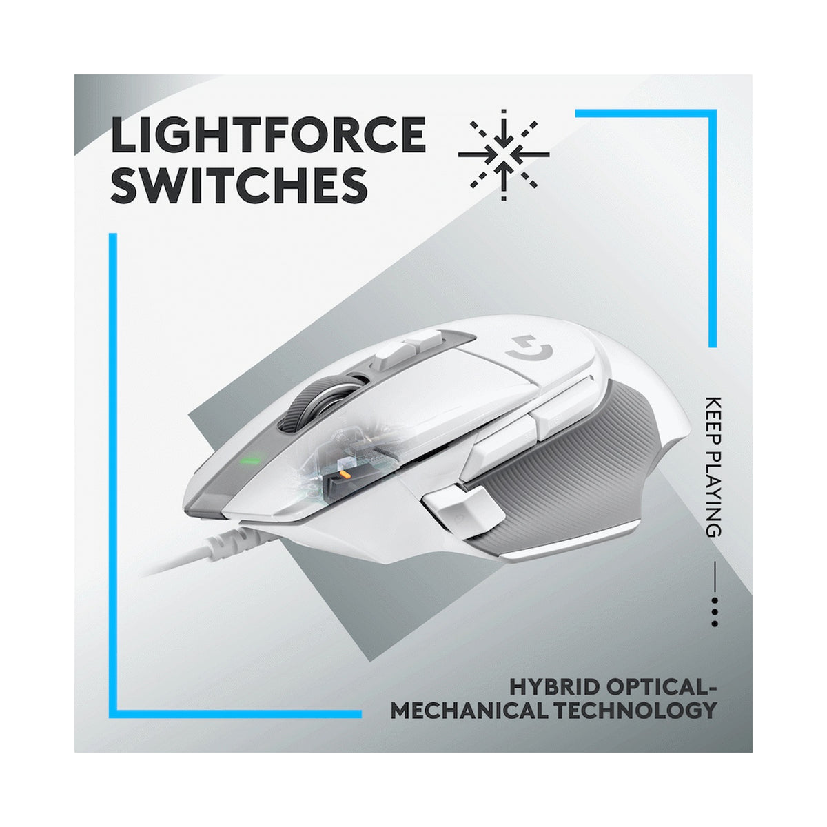 Logitech(R) G502 X Wired Gaming Mouse - White