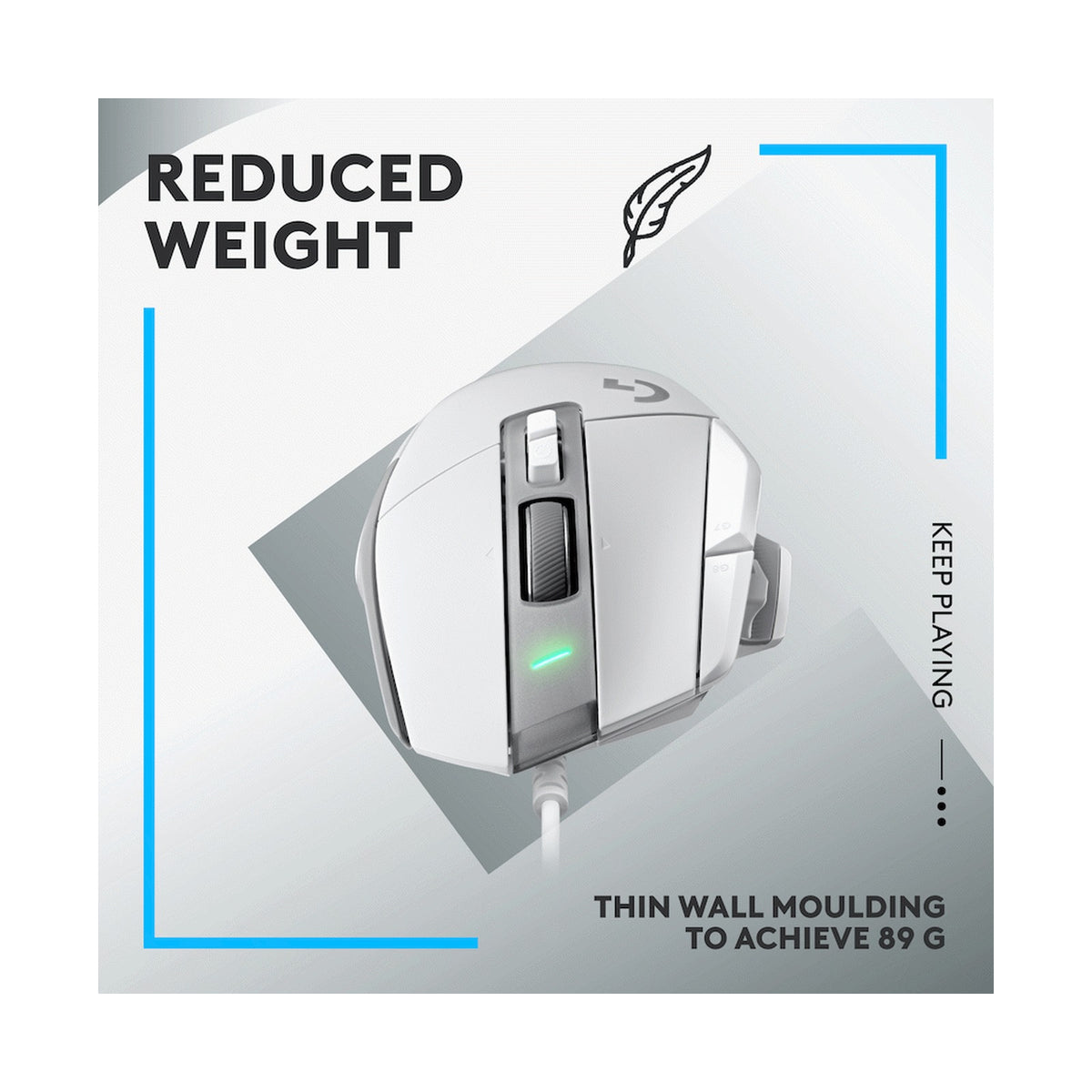 Logitech(R) G502 X Wired Gaming Mouse - White