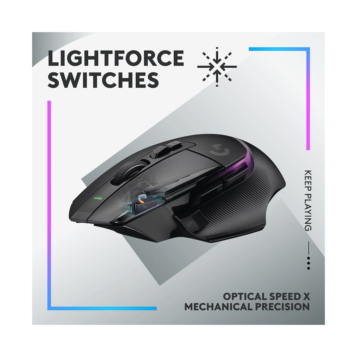 Logitech(R) G502 X PLUS Wireless Gaming Mouse - Black