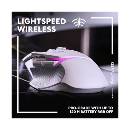 Logitech(R) G502 X Plus Wireless Gaming Mouse - White