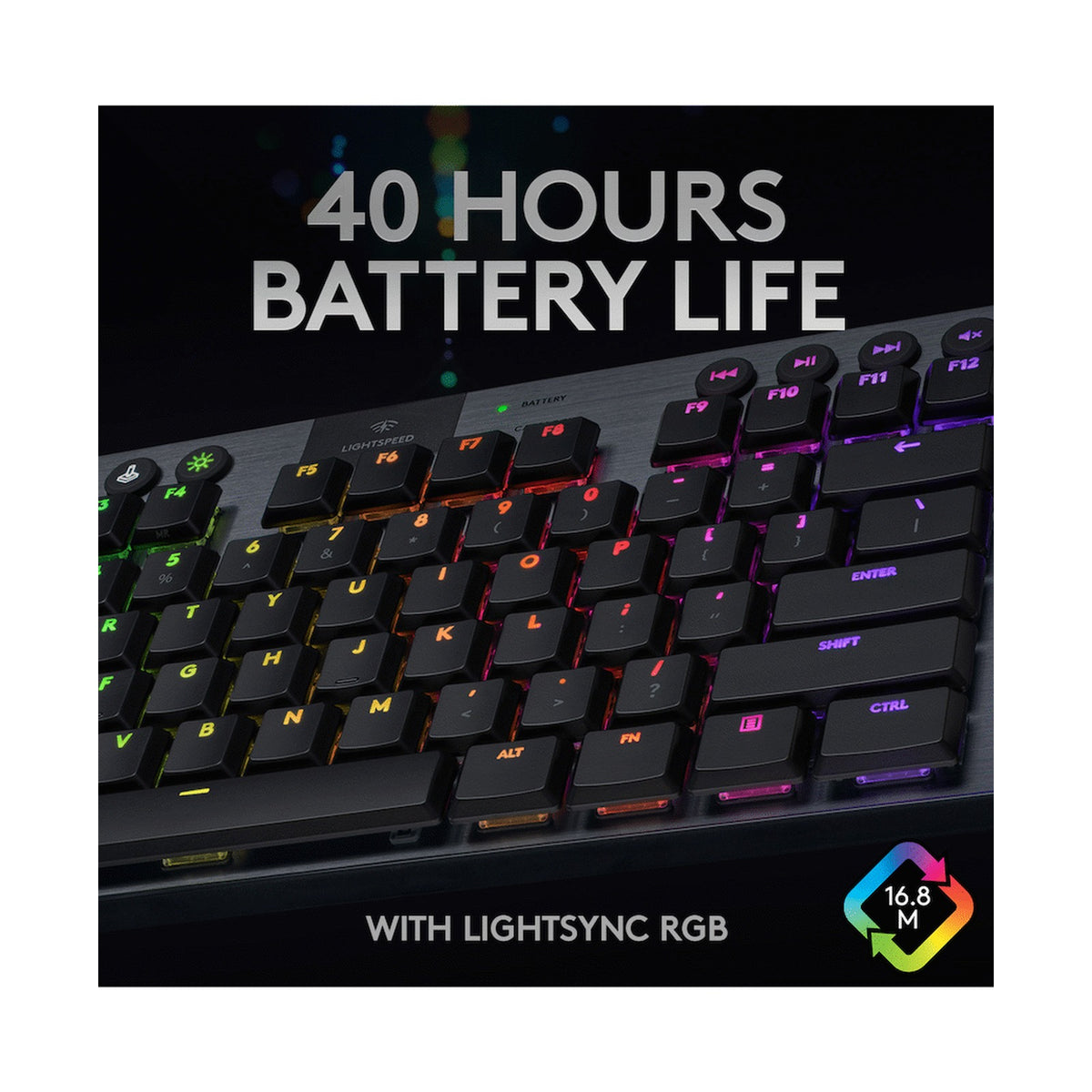 Logitech(R) G915 TKL LIGHTSPEED Wireless RGB Mechanical Gaming Keyboard - GL Tactile - Carbon