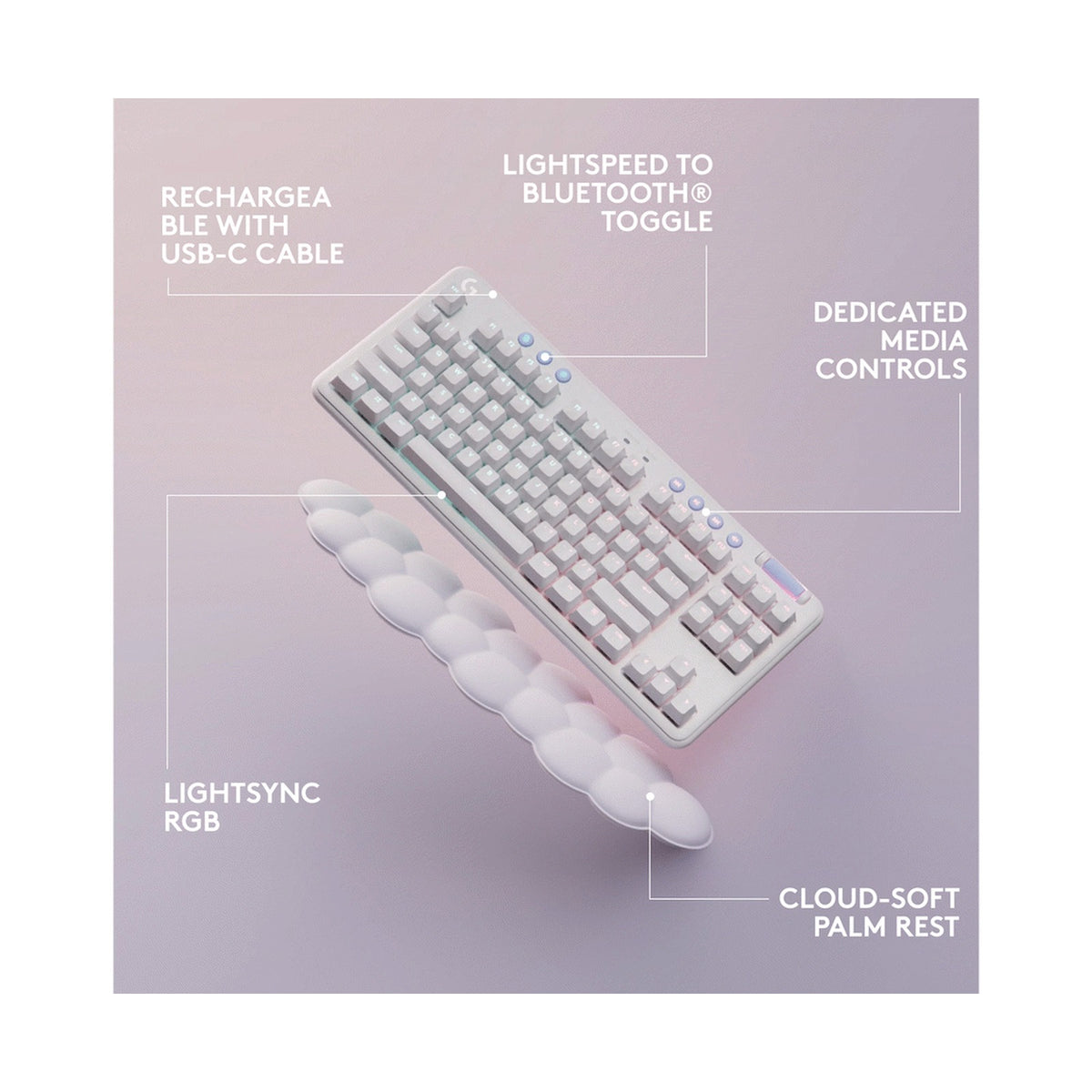 Logitech(R) G715 Wireless Mechanical Gaming Keyboard - White