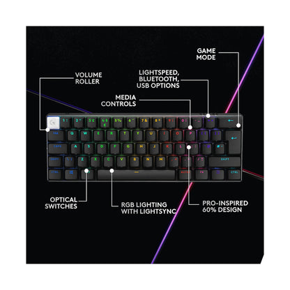 Logitech(R) G PRO X 60 Lightspeed Gaming Keyboard - Black