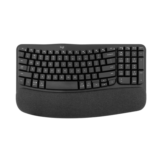 Logitech(R) Wave Keys Wireless Ergonomic Keyboard - Graphite