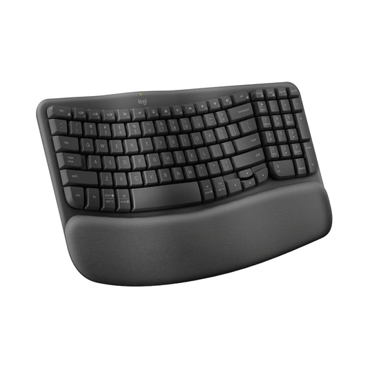Logitech(R) Wave Keys Wireless Ergonomic Keyboard - Graphite