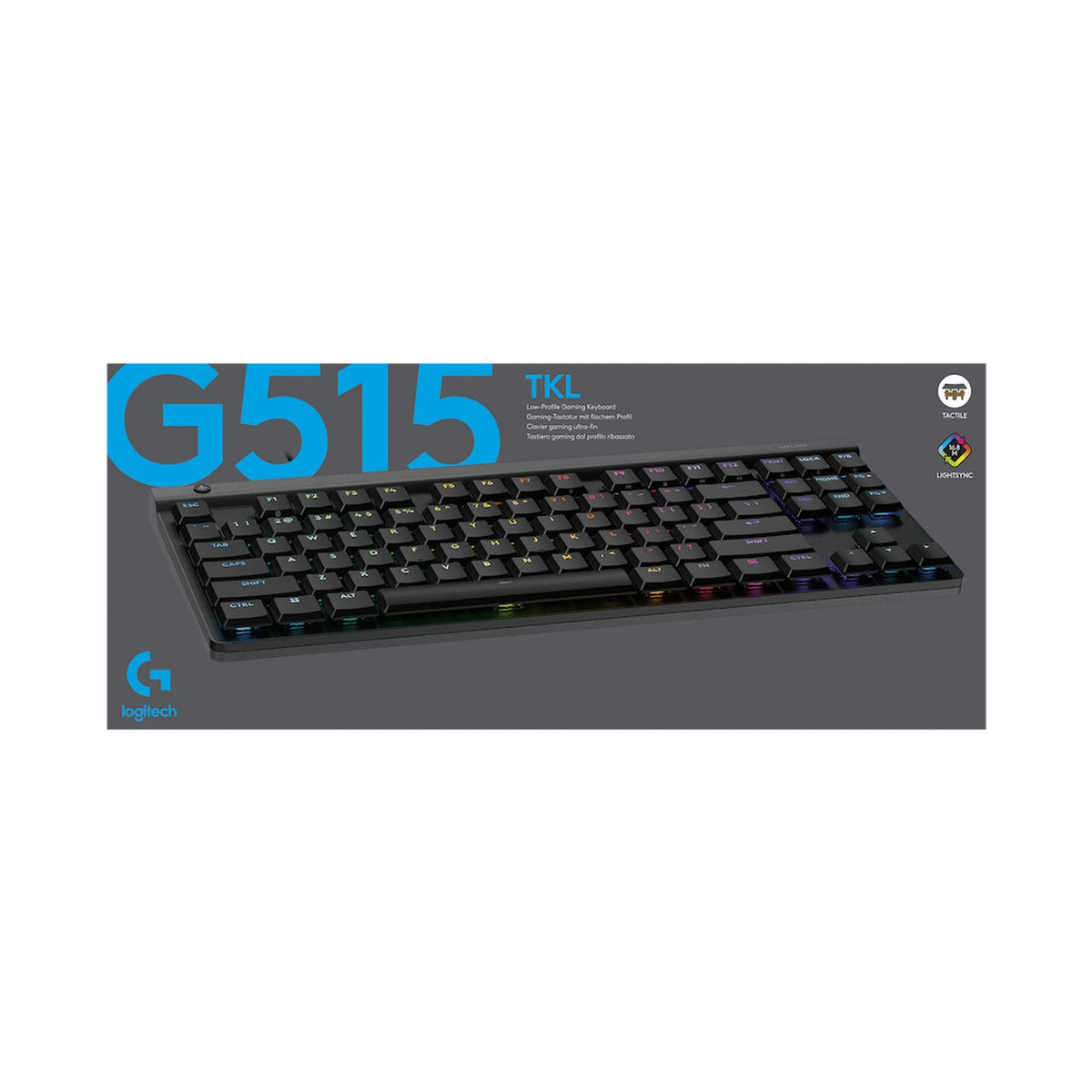 Logitech(R) G515 TKL Wired Gaming Keyboard - Black