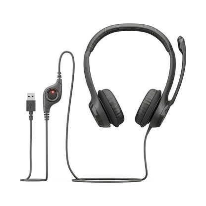 Logitech(R) H390 USB Computer Headset - Midnight Black