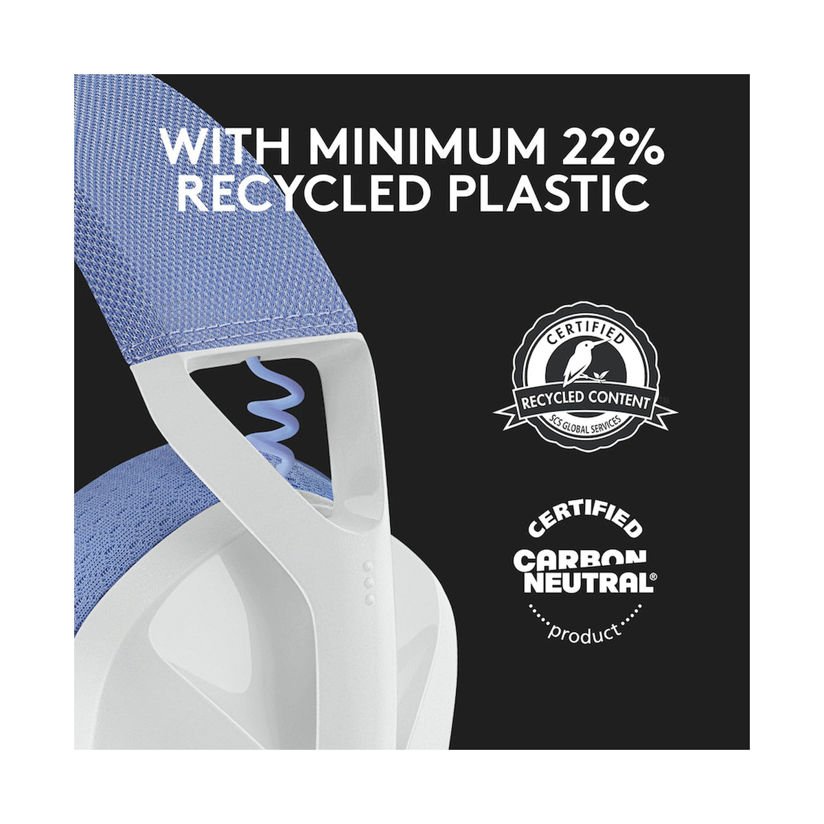 Logitech(R) G435 LIGHTSPEED Wireless Gaming Headset - White