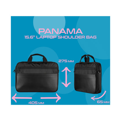 Amplify Panama 15.6" Laptop Shoulder Bag - Black
