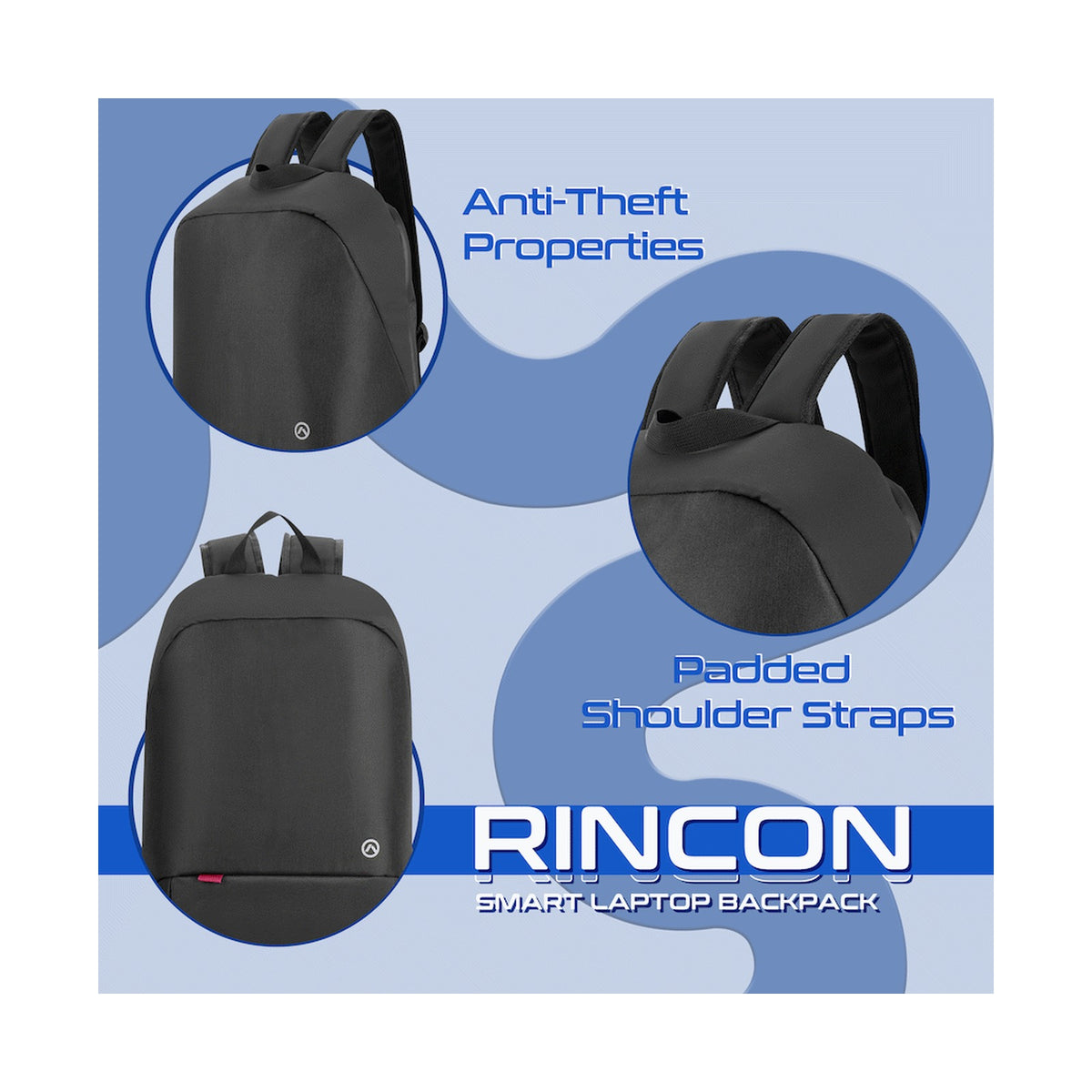 Amplify Rincon 15.6" Smart Anti-Theft Laptop Backpack