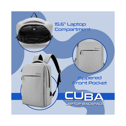 Amplify Cuba 15.6" Laptop Backpack Grey