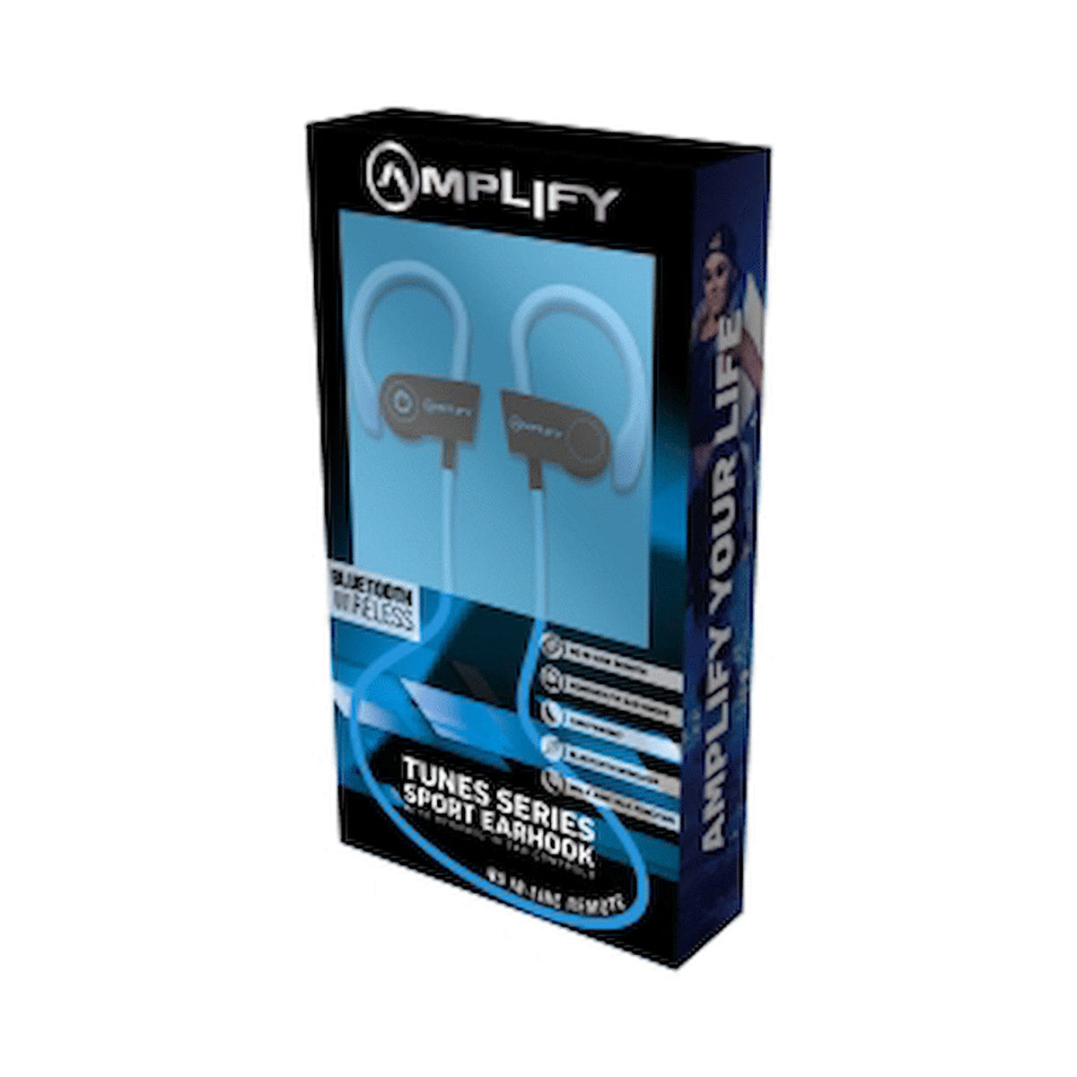 Amplify Tunes series Bluetooth Sport earhook earphones - Blue