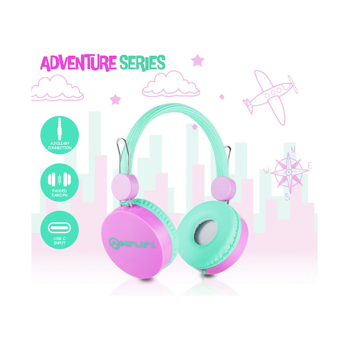 Amplify Kids Adventure Auxiliary Headphones