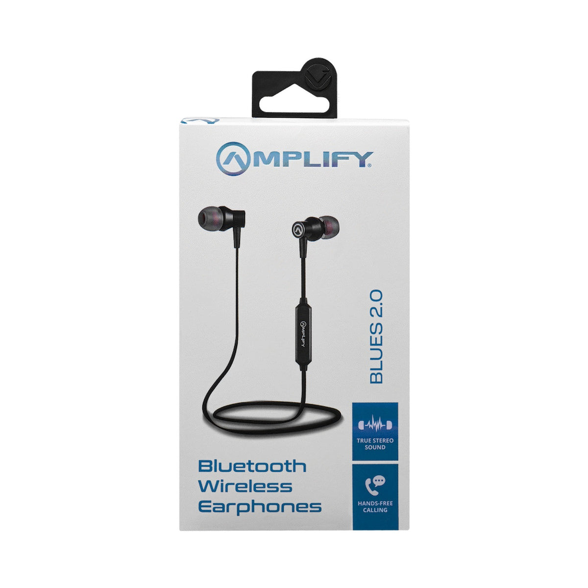 Amplify Blues 2.0 Bluetooth Earphones - Solid Black