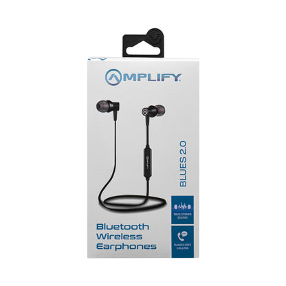 Amplify Blues 2.0 Bluetooth Earphones - Solid Black