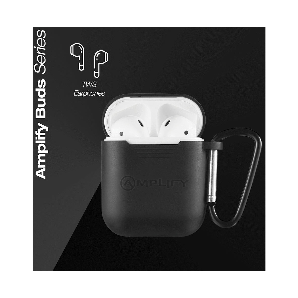Amplify Buds Series True Wireless Earphones with Silicone Accessories - Black