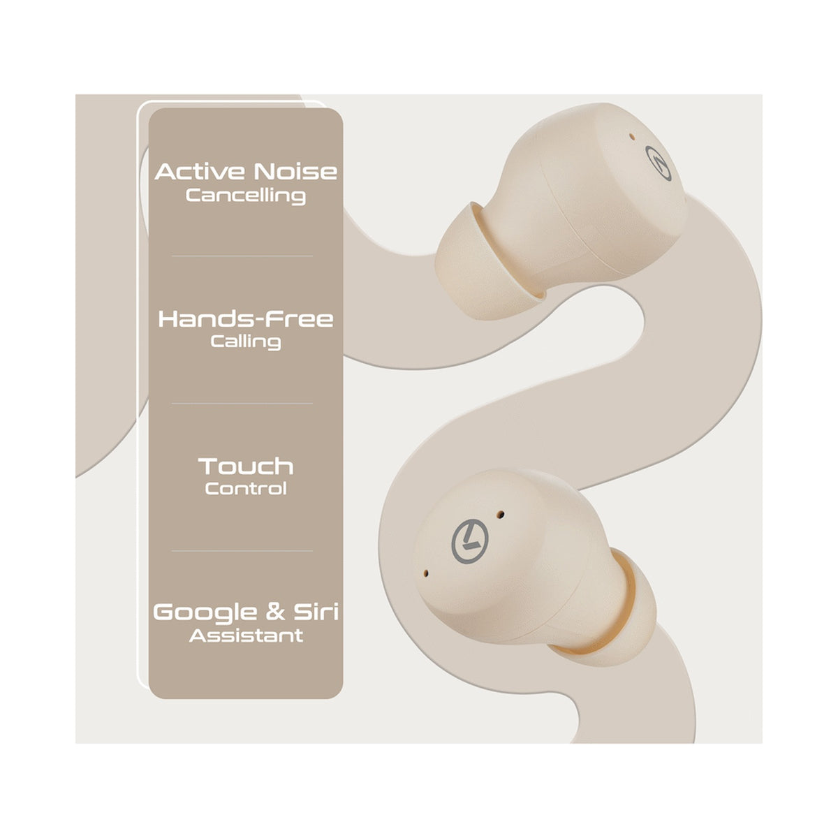 Amplify HushPods - TWS Earphone with ANC - Nude