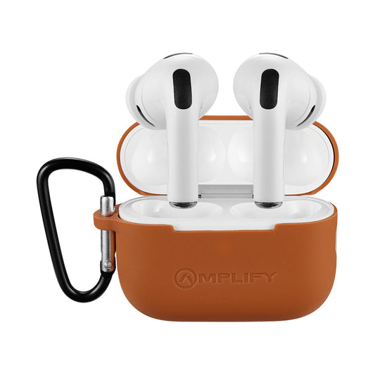 Amplify Note X 3 Series TWS Earphones - White Case + Orange Cover