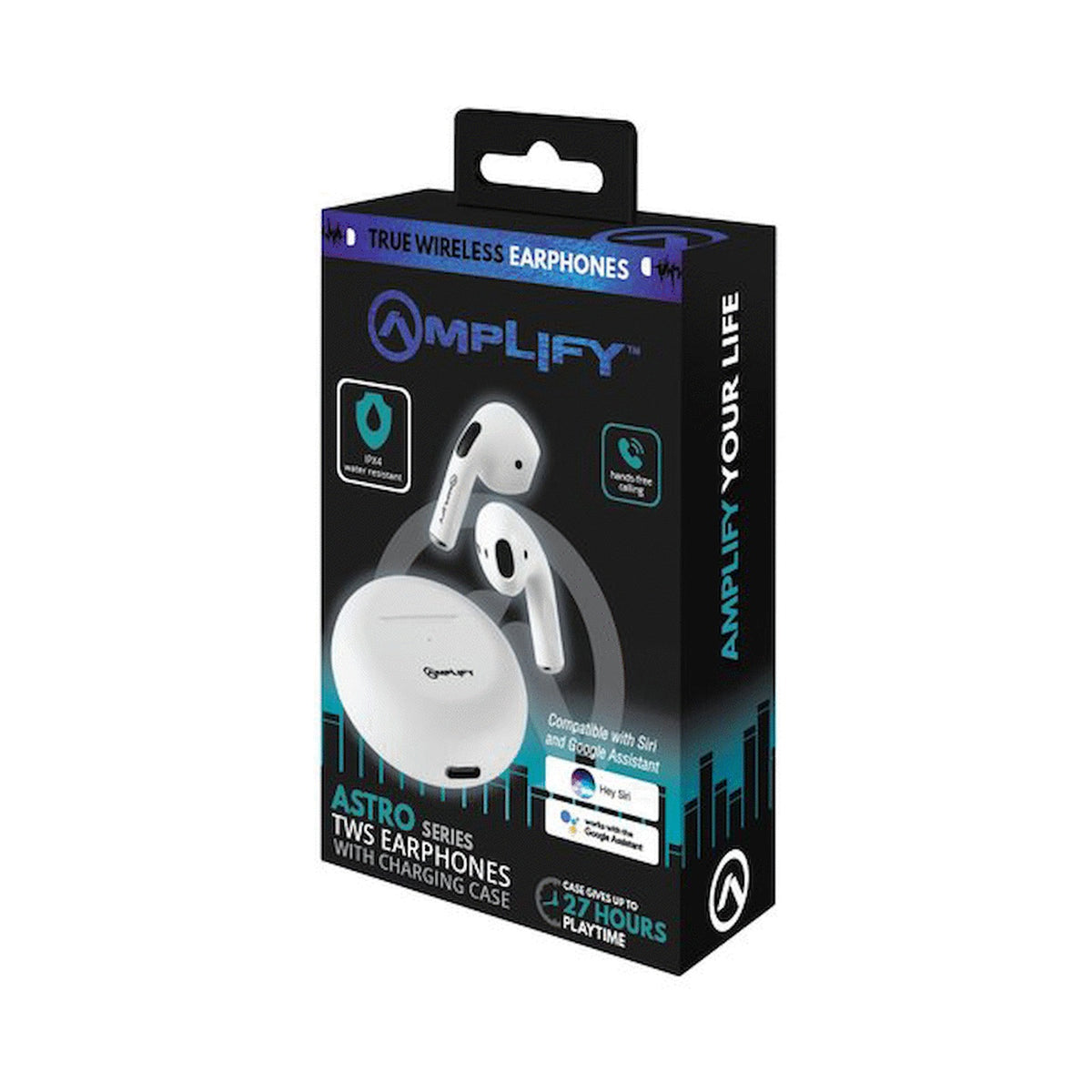 Amplify Astro Series True Wireless Earphones - White