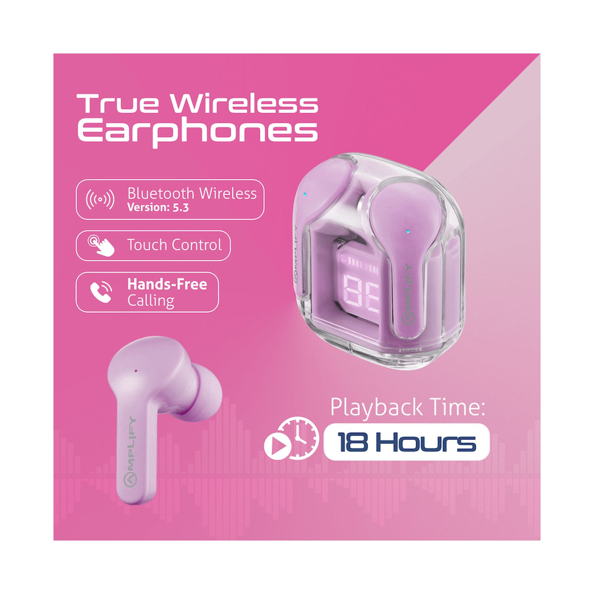 Amplify Lumina Series TWS Earphones - Purple