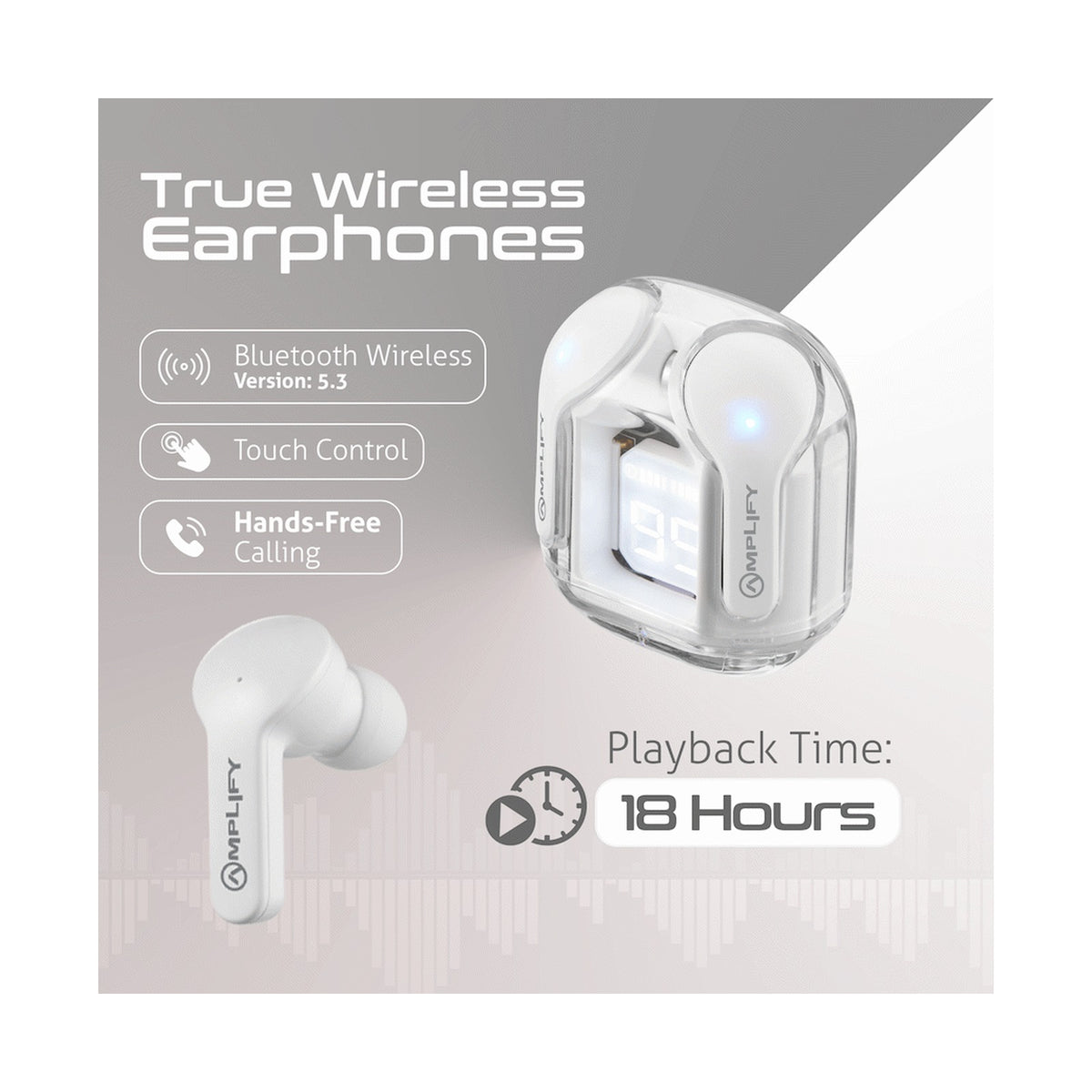 Amplify Lumina Series TWS Earphones - White