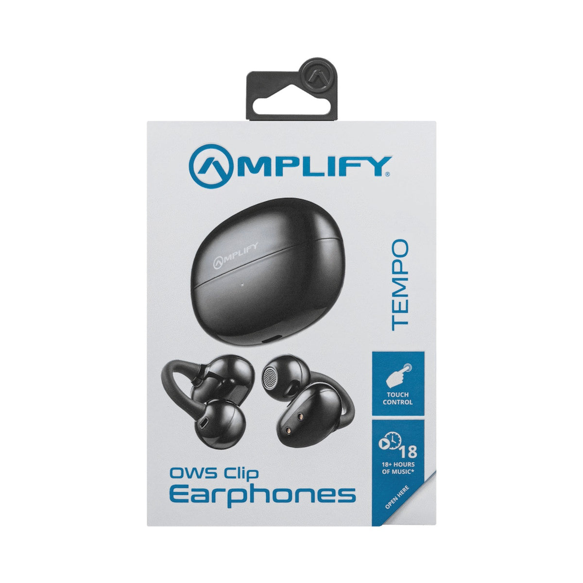 Amplify Tempo Series OWS Clip Earphone - Black