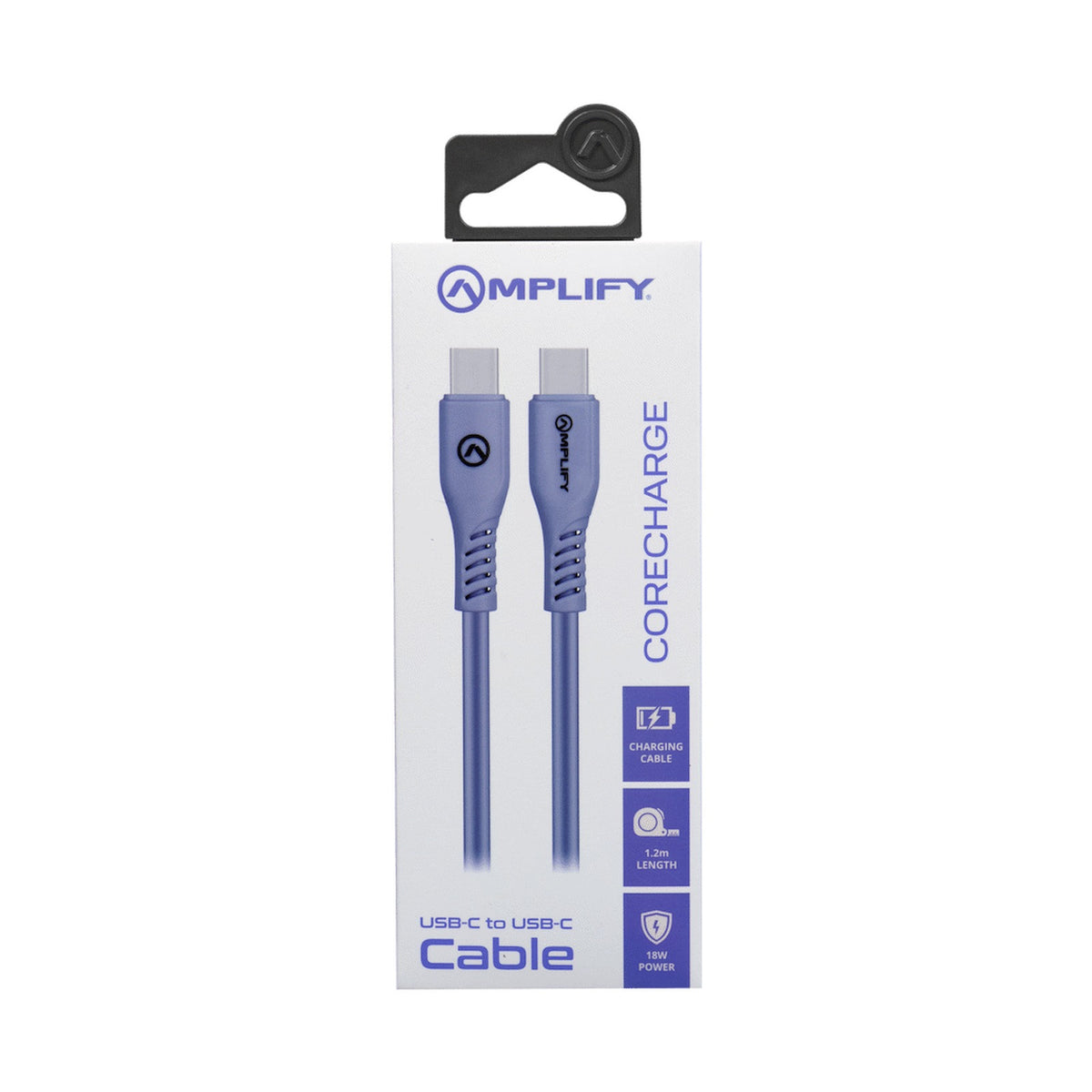 Amplify CoreCharge 1.2m USB-C to USB-C Cable - Lavender