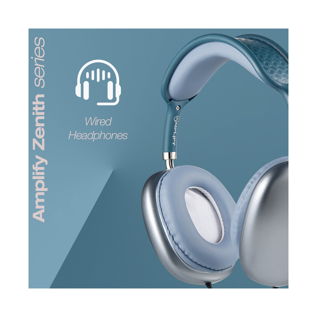 Amplify Zenith Series Aux Headphones - Blue