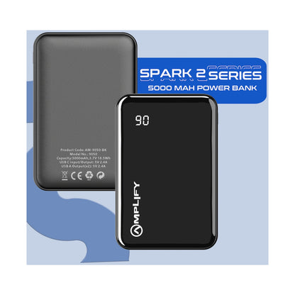 Amplify Spark 2 Series 5000 mAh Power Bank - Black