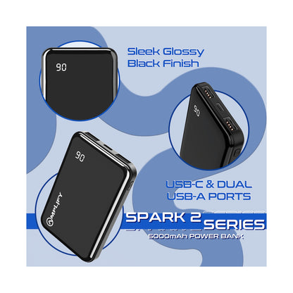 Amplify Spark 2 Series 5000 mAh Power Bank - Black