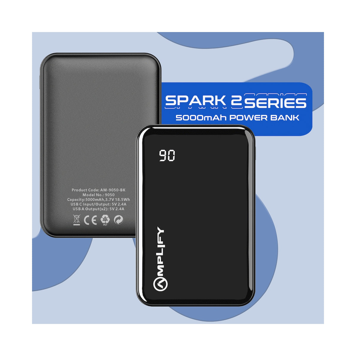 Amplify Spark 2 Series 5000 mAh Power Bank - Black
