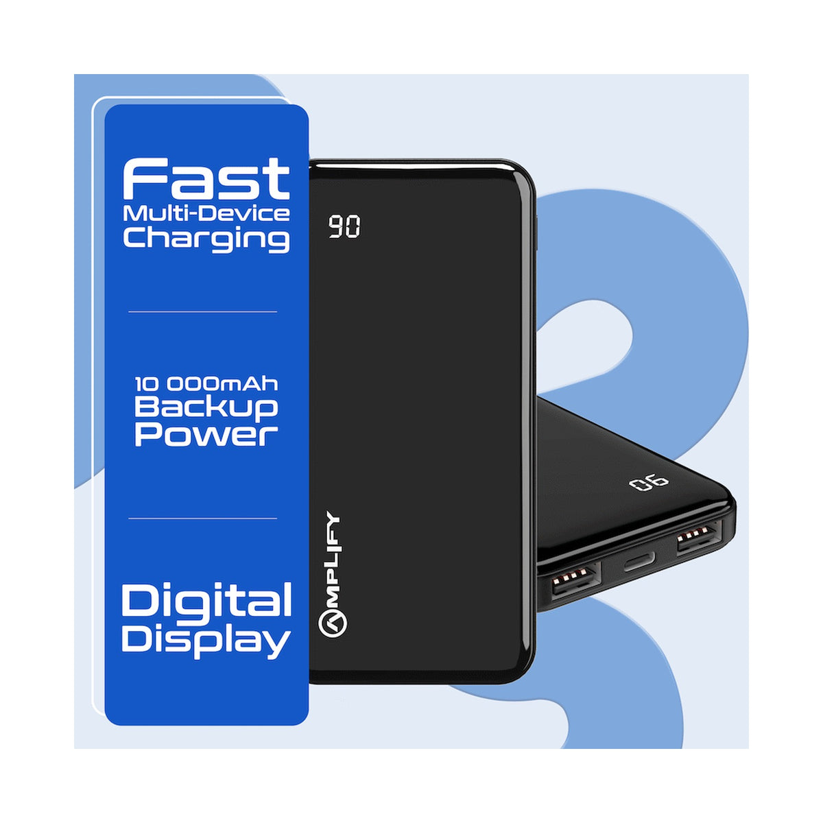 Amplify Spark 2 Series 10 000 mAh Power Bank - Black