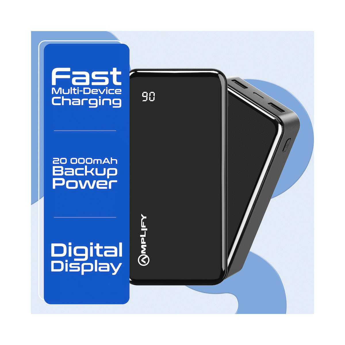 Amplify Spark 2 Series 20 000 mAh Power Bank - Black